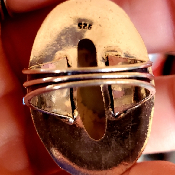 New Solar Quartz Agate 925 Silver Statement Ring. - Picture 13 of 16